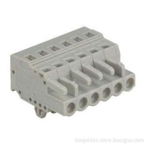 PCB Female 300V 16A 15A MCS Connector With Snap In Mounting